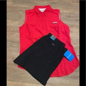 Columbia woman’s tamiami top and shorts combo